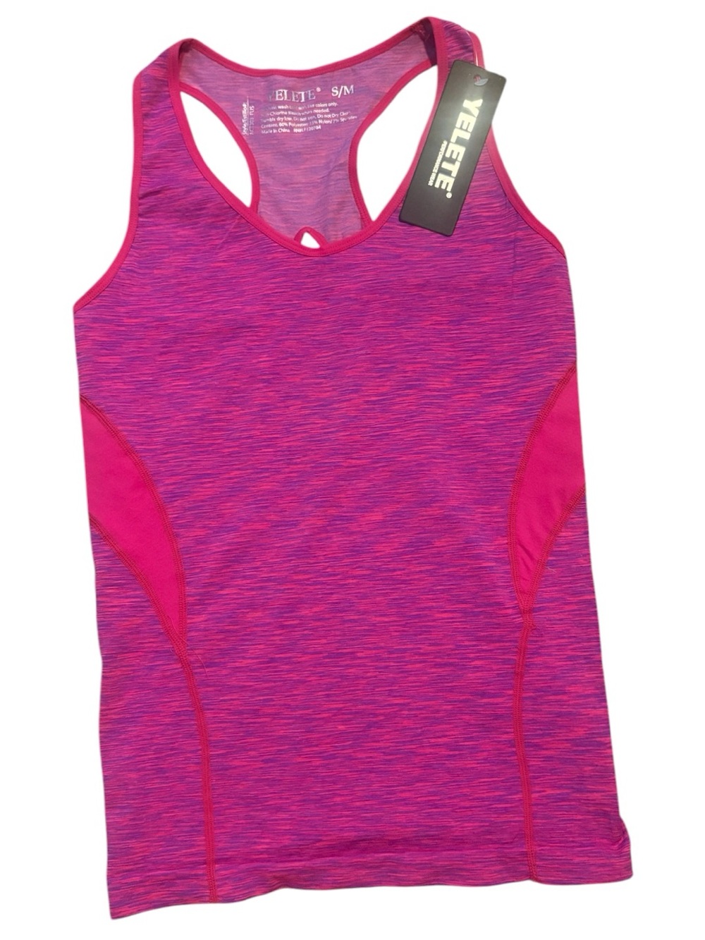 Yelete Pink Racerback Activewear Tank NWT